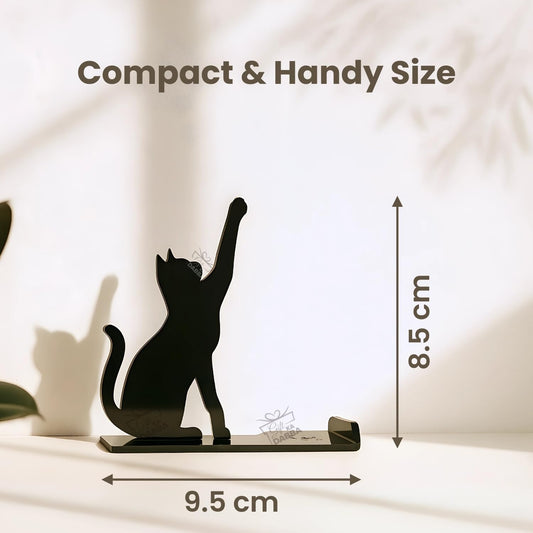 Cat Shape Mobile Stand - Scratch-Free Grip Sturdy & Compact Phone Holder