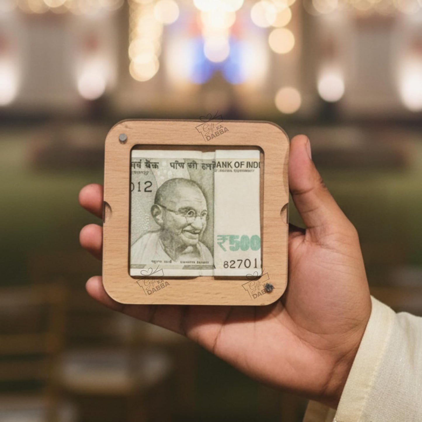 Shagun Money Box with Magnetic Transparent Cover & ₹1 Coin Holder ( Square )