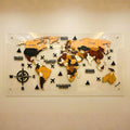 GKD Acrylic & MDF 3D World Map (8x4 Feet) for Wall Decor