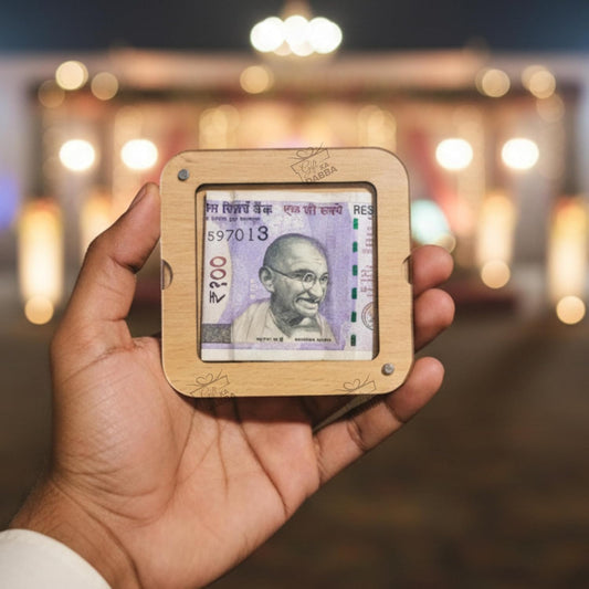 Shagun Money Box with Magnetic Transparent Cover & ₹1 Coin Holder ( Square )