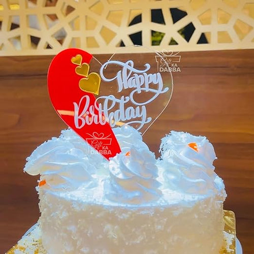 Acrylic Happy Birthday Cake Topper with Free Knife