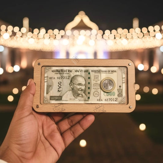 Shagun Money Box with Magnetic Transparent Cover & ₹1 Coin Holder